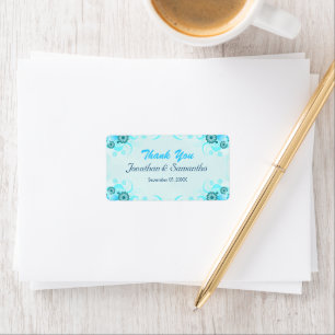 Etiqueta Favor de Casamento Médio Azul Azul-Azul-Azul-Azul