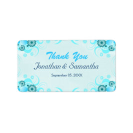 Etiqueta Favor De Casamento Médio De Teal Azul-Azul-Azul-Aq