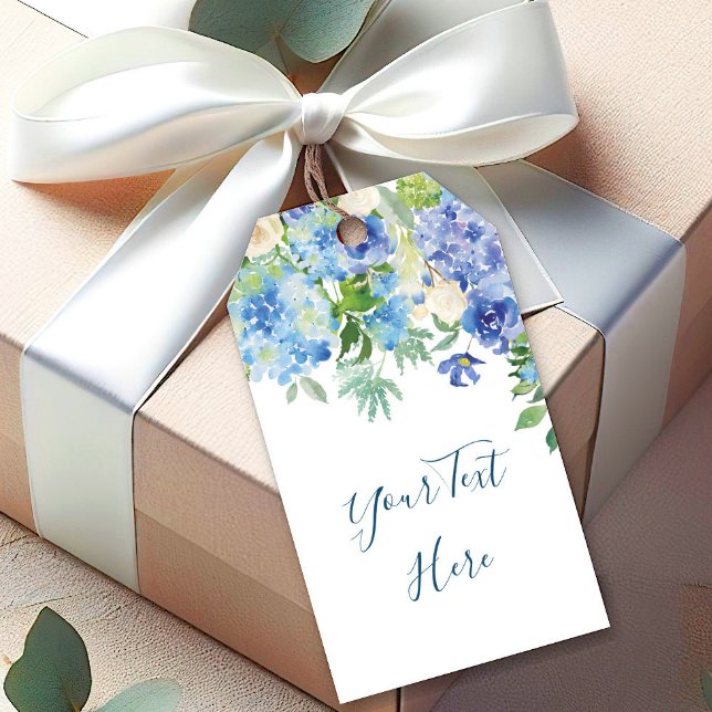 Etiqueta Favorável do Hydrangea Azul Claro Obrigad (Criador carregado)