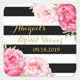 Etiqueta Favorecida do Chá de panela Floral Rosa c