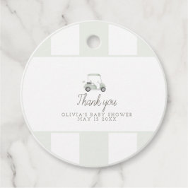 etiqueta favorita do carrinho de golfe verde sage