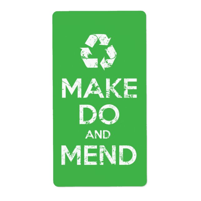 Etiqueta Fazer com e Mend (Frente)