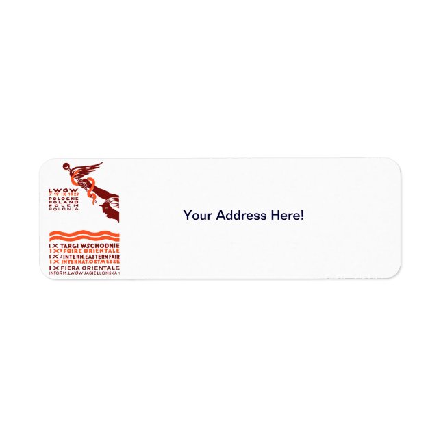 Etiqueta Feira Internacional de Lwow, 1929 (Frente)