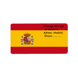 Etiqueta feita sob encomenda com a bandeira da