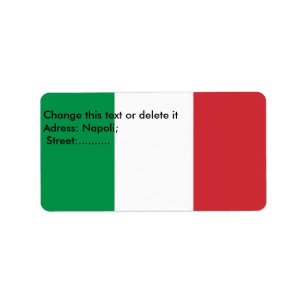 Etiqueta feita sob encomenda com a bandeira de