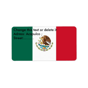 Etiqueta feita sob encomenda com a bandeira de