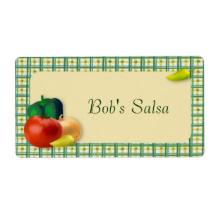 Etiqueta feita sob encomenda da salsa