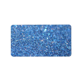Etiqueta feita sob encomenda - Glit azul fabuloso