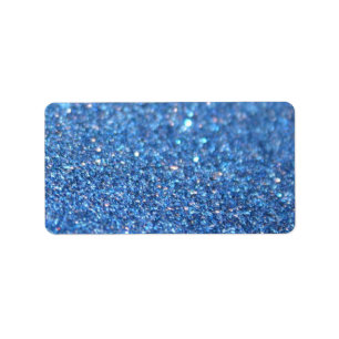 Etiqueta feita sob encomenda - Glit azul fabuloso