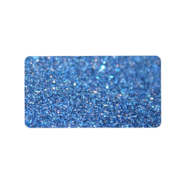Etiqueta feita sob encomenda - Glit azul fabuloso (Frente)