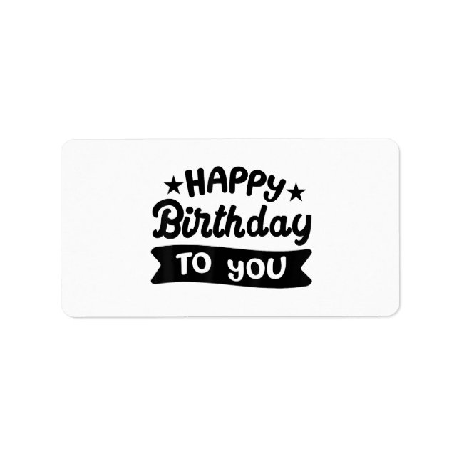 Etiqueta Feliz aniversário para você (Frente)