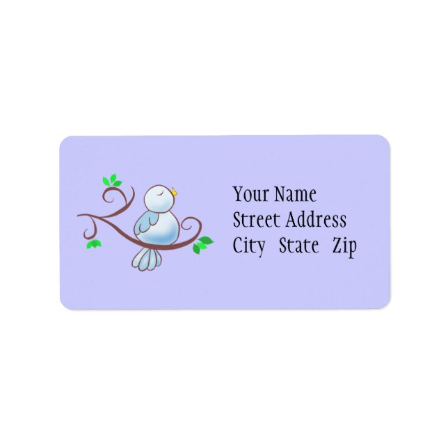 Etiqueta Feliz Bluebird (Frente)