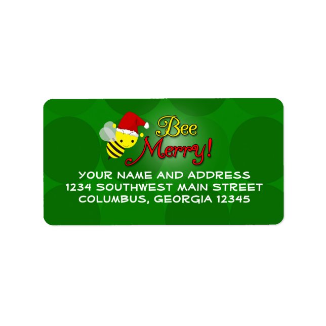 Etiqueta Feliz de abelhas, Feriado de Bumblebee (Frente)