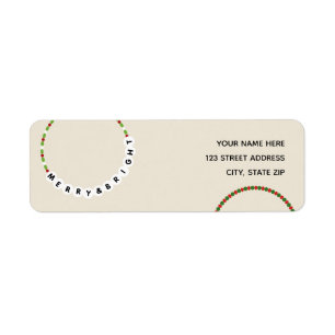 Etiqueta Feliz De Bracelete E Natal Brilhante