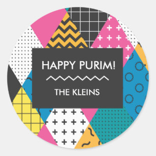 Etiqueta feliz de Purim