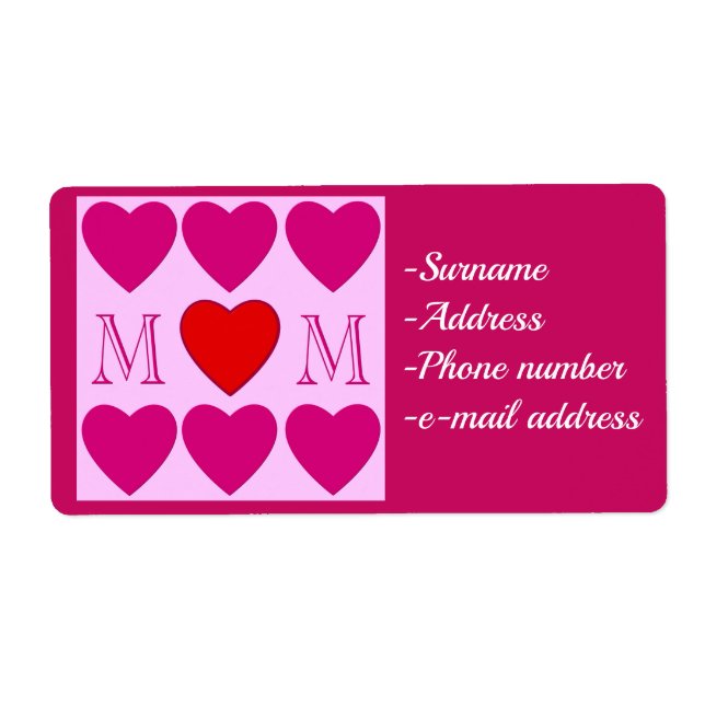 Etiqueta Feliz Dia das Mães,Personalizar (Frente)