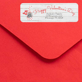 Etiqueta Feliz Dia dos Namorados Feliz e Engraçado Gnomo