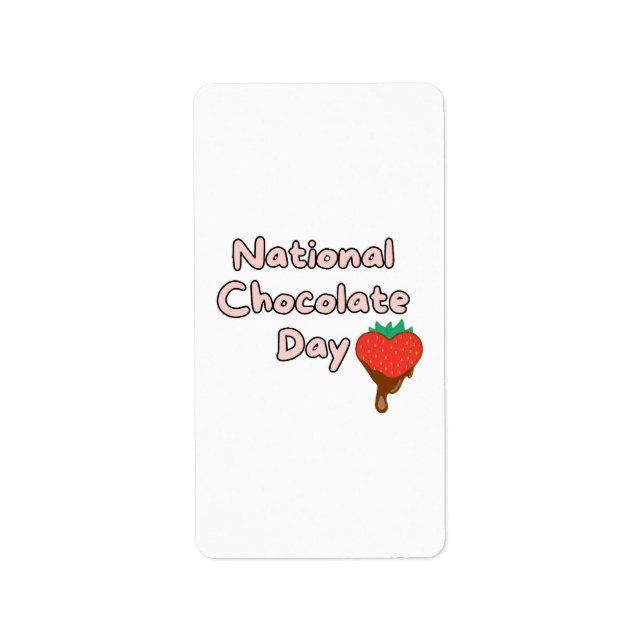 Etiqueta Feliz dia nacional do chocolate (Frente)