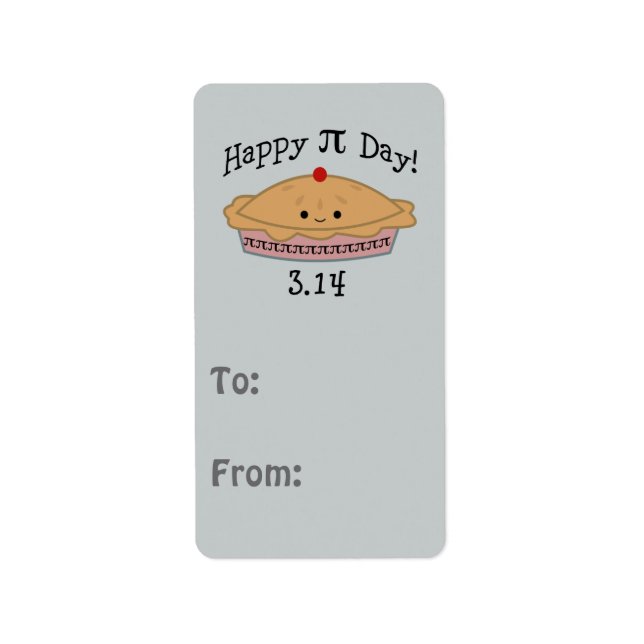Etiqueta Feliz Dia Pi! (Frente)