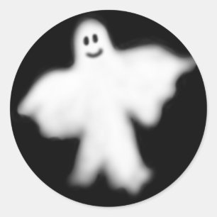 Etiqueta feliz do fantasma