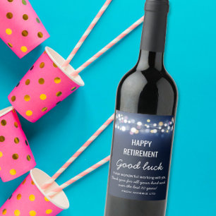 ETIQUETA FELIZ DO VINHO DA APOSENTADORIA