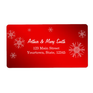 Etiqueta Feliz feriado em fundo vermelho