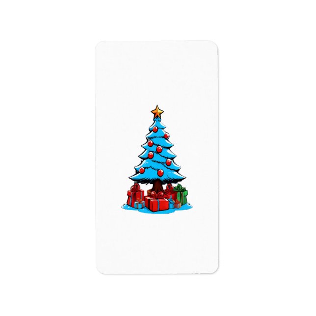 Etiqueta Feliz Natal 3D (Frente)