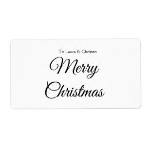 Etiqueta Feliz Natal adicionar nome texto presente personal