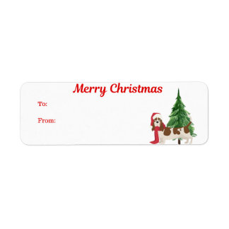 Etiqueta Feliz Natal Bassett Hound Labels Gift