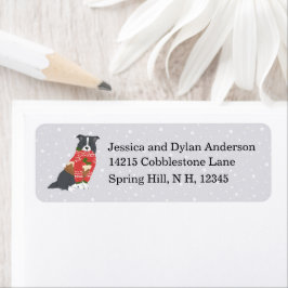 Etiqueta Feliz Natal Cachorro Howiladys em Suor