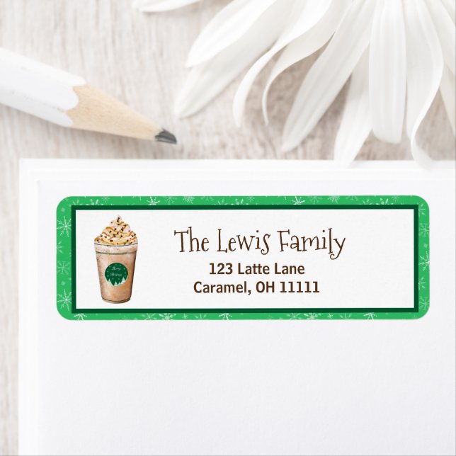 Etiqueta Feliz Natal Caramelo Dotado Latte (Insitu)