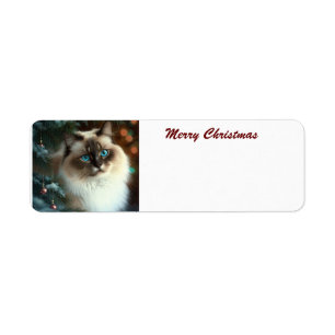 Etiqueta Feliz Natal Cat