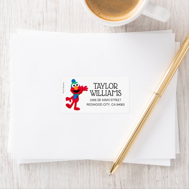 Etiqueta Feliz Natal de Elmo (Insitu)