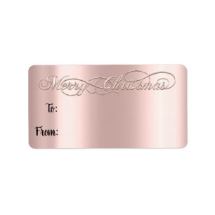 Etiqueta Feliz Natal De Pó De Rosa