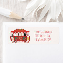 Etiqueta Feliz Natal dos Gatos