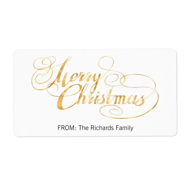 Etiqueta Feliz Natal (DOURADO) (Frente)