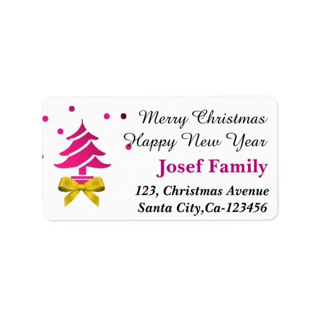 Etiqueta Feliz Natal e Feliz ano novo! (Frente)