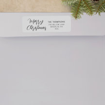 Feliz Natal Endereço de Retorno Personalizado Mode