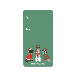 Etiqueta Feliz Natal - Grande Dane Dogs