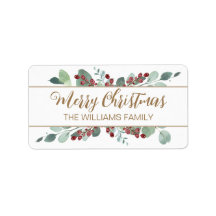 Feliz Natal Greenery CranBerries Dourado