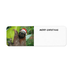 Etiqueta Feliz Natal Sloth