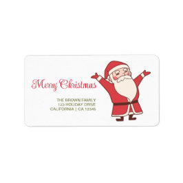 Etiqueta Feliz Natal | Tipografia Vermelha Retorno 