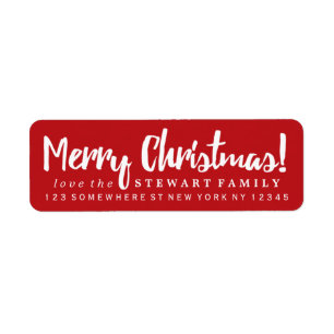 Etiqueta Feliz Natal vermelho