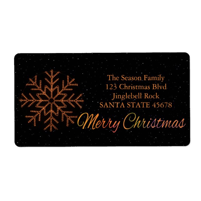 Etiqueta Feliz Natal x-mas Crystal Light (Frente)