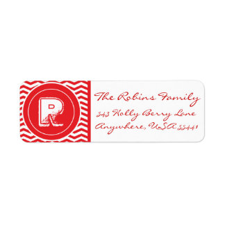 Etiqueta Feliz Natal Y'all! Rótulos monogramados de endereç