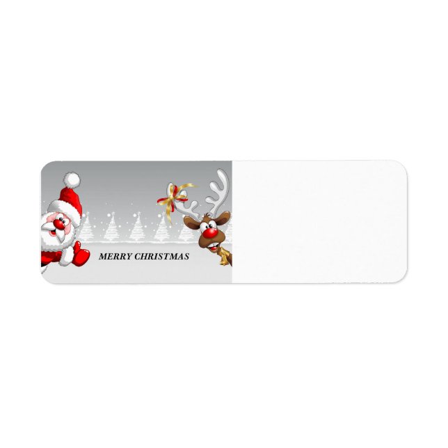 Etiqueta Feliz Papai noel de Natal (Frente)