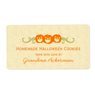 Etiqueta Feliz Pumpkin Suga Rótulos de Banho de Halloween