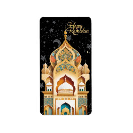 Etiqueta feliz Ramadã