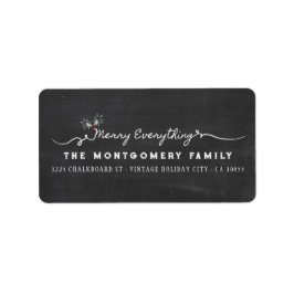 Etiqueta Feliz Tudo Misturas de Chalkboard Natal