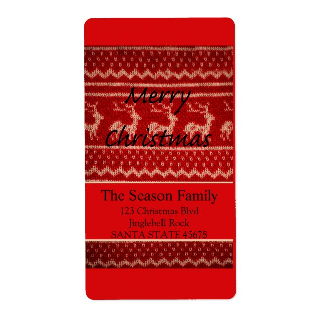 Etiqueta Feliz X-Mas Suéter de Natal Feio (Frente)